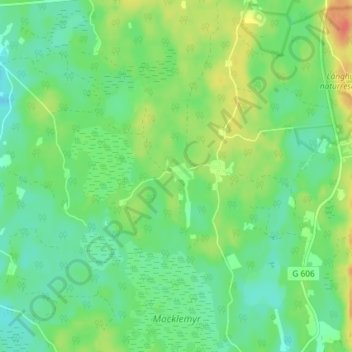 Carte topographique Ekåsen, altitude, relief