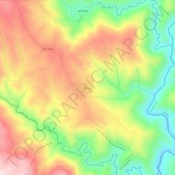 Carte topographique Urjais, altitude, relief