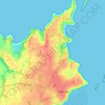 Carte topographique La Haisse, altitude, relief
