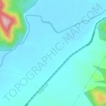 Carte topographique Fingal Valley, altitude, relief