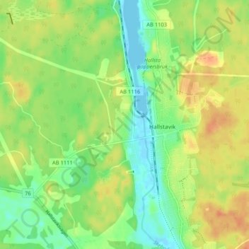 Carte topographique Skärsta, altitude, relief