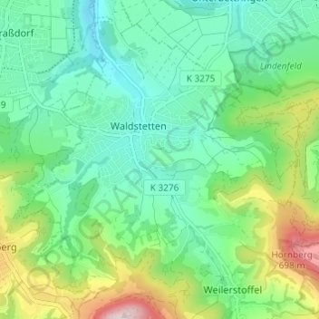 Carte topographique Eichhölzle, altitude, relief