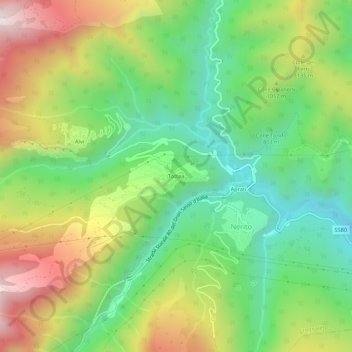 Carte topographique Tottea, altitude, relief