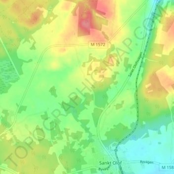 Carte topographique Lerbergstorp, altitude, relief