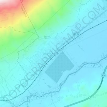 Carte topographique Colonel Amirouche, altitude, relief