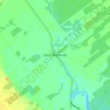 Carte topographique Saint-Méthode, altitude, relief