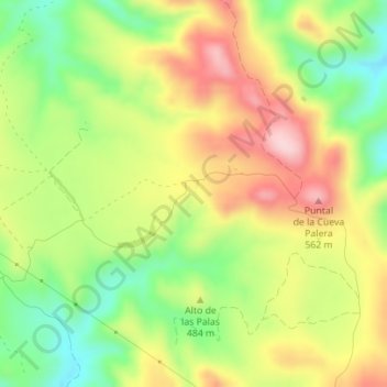 Carte topographique Sima de la Llenca del Serrano, altitude, relief