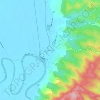 Carte topographique Kaitangata, altitude, relief