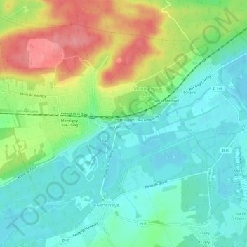 Carte topographique Le Veau, altitude, relief