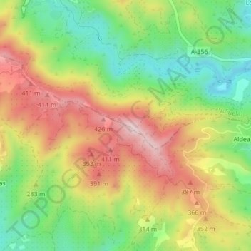 Carte topographique Torre de la Atalaya, altitude, relief