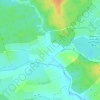 Carte topographique La Maisière, altitude, relief