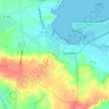 Carte topographique Le Désert, altitude, relief