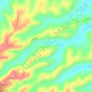 Carte topographique Atherton Tableland, altitude, relief