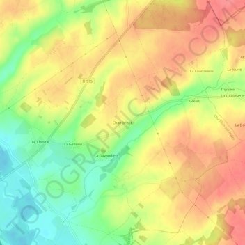 Carte topographique Chambrisse, altitude, relief