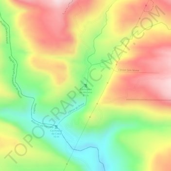 Carte topographique Cachoeira do Abismo, altitude, relief