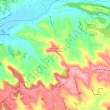 Carte topographique Fraissinet, altitude, relief