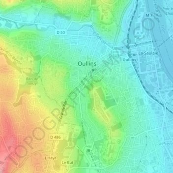 Carte topographique La Sarra, altitude, relief