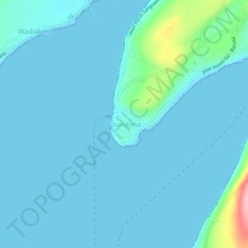Carte topographique Tolandona, altitude, relief