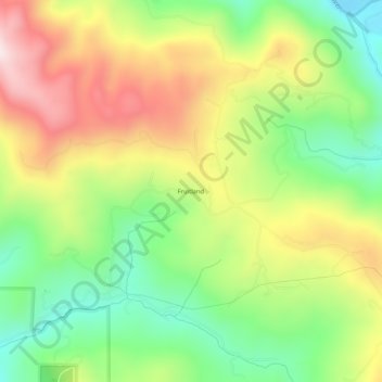 Carte topographique Fruitland, altitude, relief