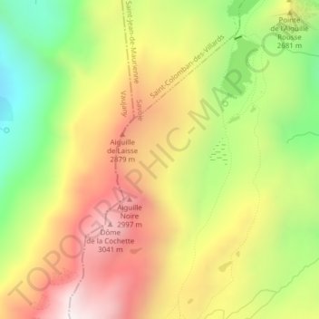 Carte topographique Sur les Lacs, altitude, relief