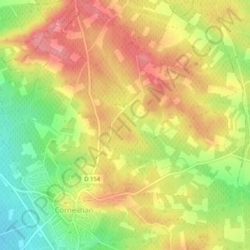 Carte topographique Saint-Pons, altitude, relief