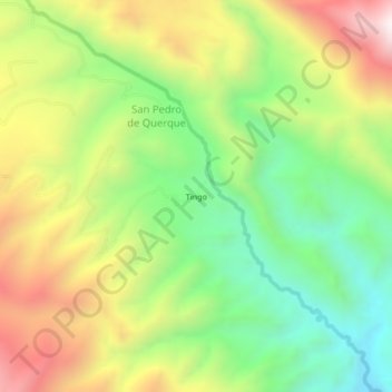 Carte topographique Tingo, altitude, relief