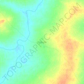 Carte topographique Neguela, altitude, relief