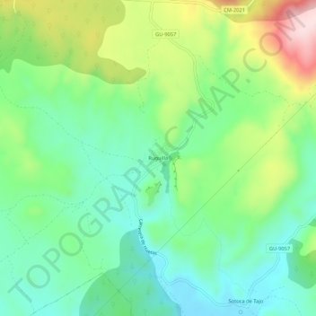 Carte topographique Ruguilla, altitude, relief