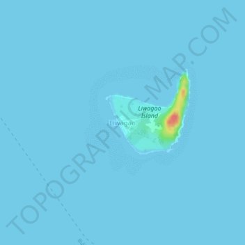 Carte topographique Liwagao, altitude, relief