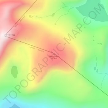 Carte topographique Haukefjellet, altitude, relief