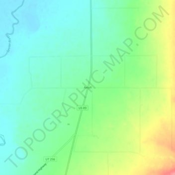 Carte topographique Axtell, altitude, relief