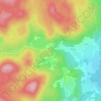 Carte topographique Hammarklätten, altitude, relief