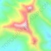 Carte topographique Majestic Mountain, altitude, relief