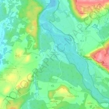 Carte topographique Rothmühle, altitude, relief