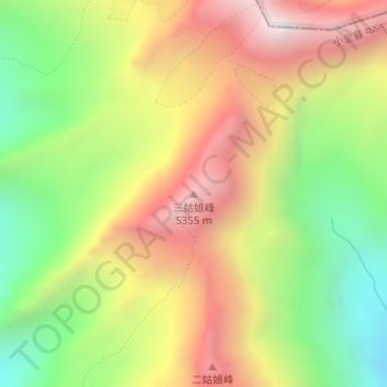 Carte topographique Sanguniang Feng, altitude, relief