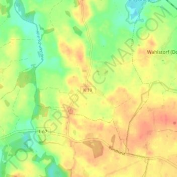 Carte topographique Kührsdorf, altitude, relief