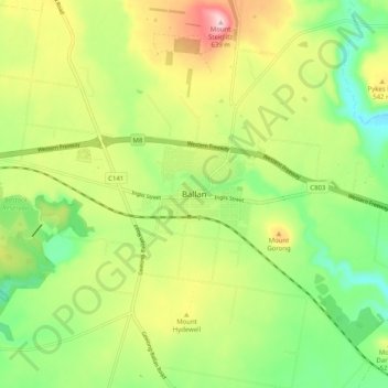 Carte topographique Ballan, altitude, relief