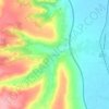 Carte topographique Крњево, altitude, relief