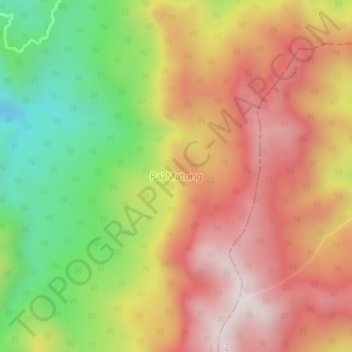 Carte topographique Pa' Matung, altitude, relief