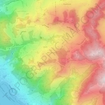 Carte topographique Bim Schuelhus, altitude, relief