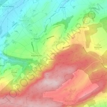 Carte topographique Elemoos, altitude, relief