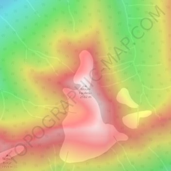 Carte topographique Mount Faulkner, altitude, relief
