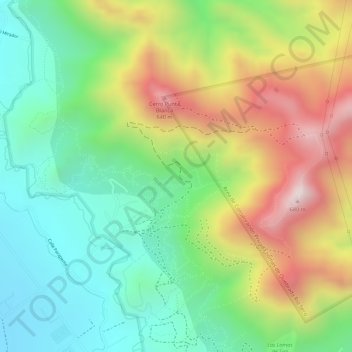 Carte topographique Circuito El Prado, altitude, relief