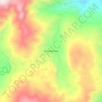 Carte topographique Chontapampa, altitude, relief