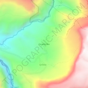 Carte topographique Cocachimba, altitude, relief