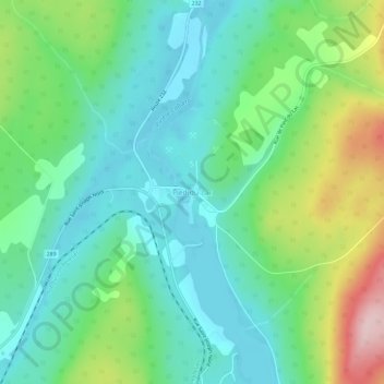 Carte topographique Pied-du-Lac, altitude, relief