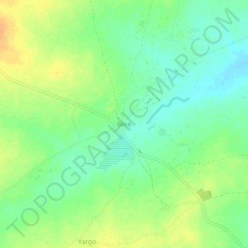 Carte topographique Béré, altitude, relief