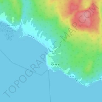 Carte topographique Purne, altitude, relief