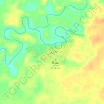 Carte topographique Yaniruma, altitude, relief