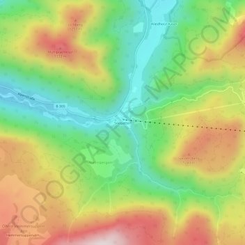 Carte topographique Seegatterl, altitude, relief